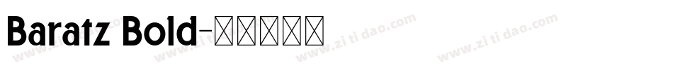 Baratz Bold字体转换